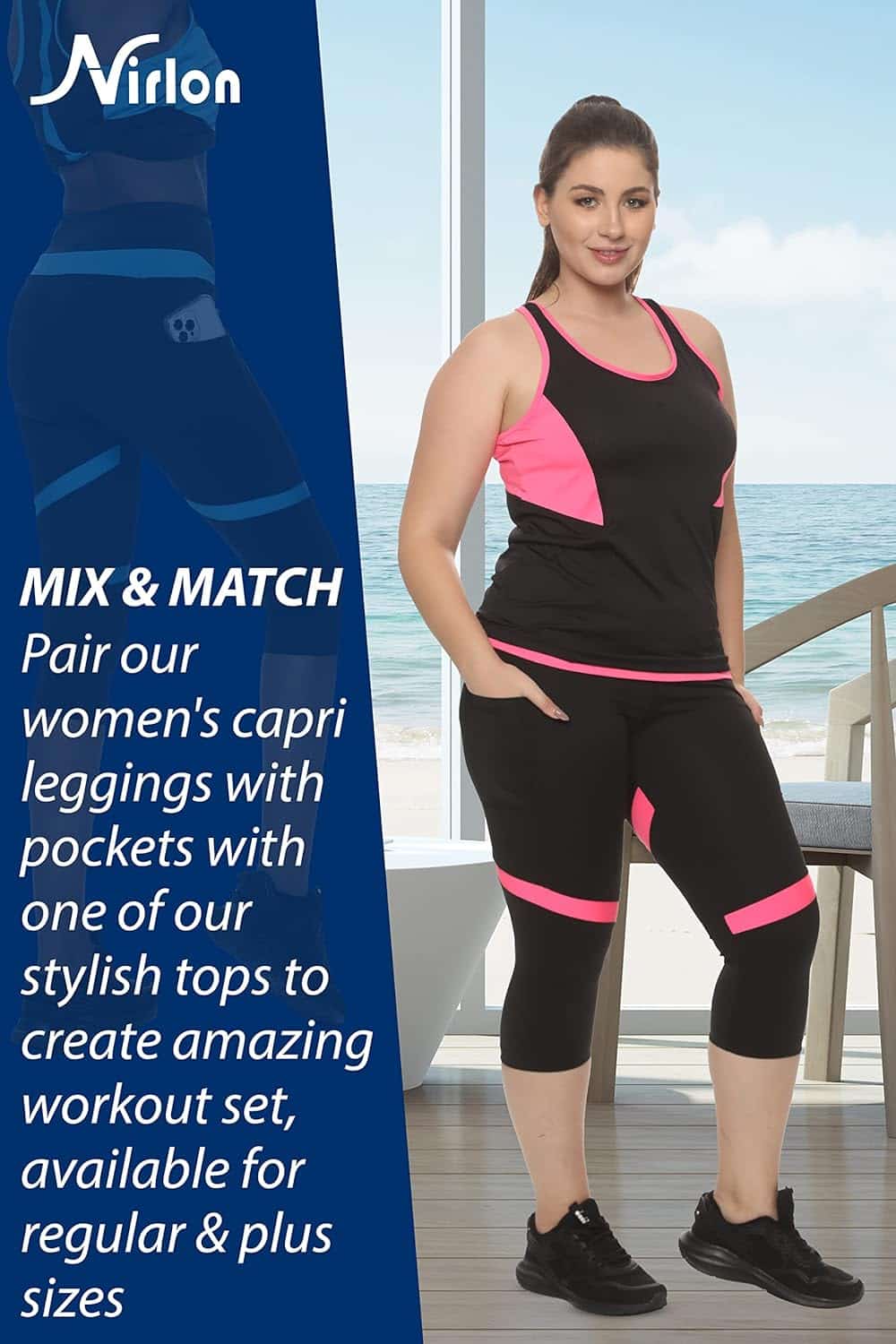 Nirlon Capri Leggings with Pockets - The Perfect Workout Companion