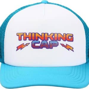 Stranger Things Netflix Series Blue & White Thinking Hat Trucker Hat: A Must-Have Fan Accessory